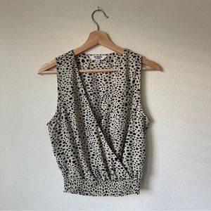 BB Dakota Animal Print Sleeveless Blouse Tank Top